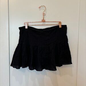 Max Mehra Collection Black Pleated Mini Skirt